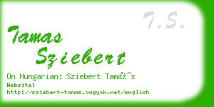 tamas sziebert business card